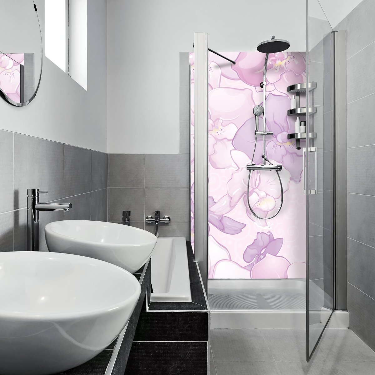 Duschwand Elegantes Blumenmotiv M0998 entdecken - Bild 1 Duschwand Elegantes Blumenmotiv M0998 entdecken - Bild 1