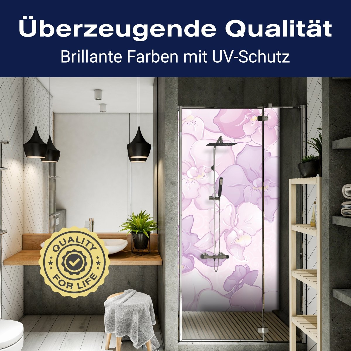 Duschwand Elegantes Blumenmotiv M0998 entdecken - Bild 2 Duschwand Elegantes Blumenmotiv M0998 entdecken - Bild 2