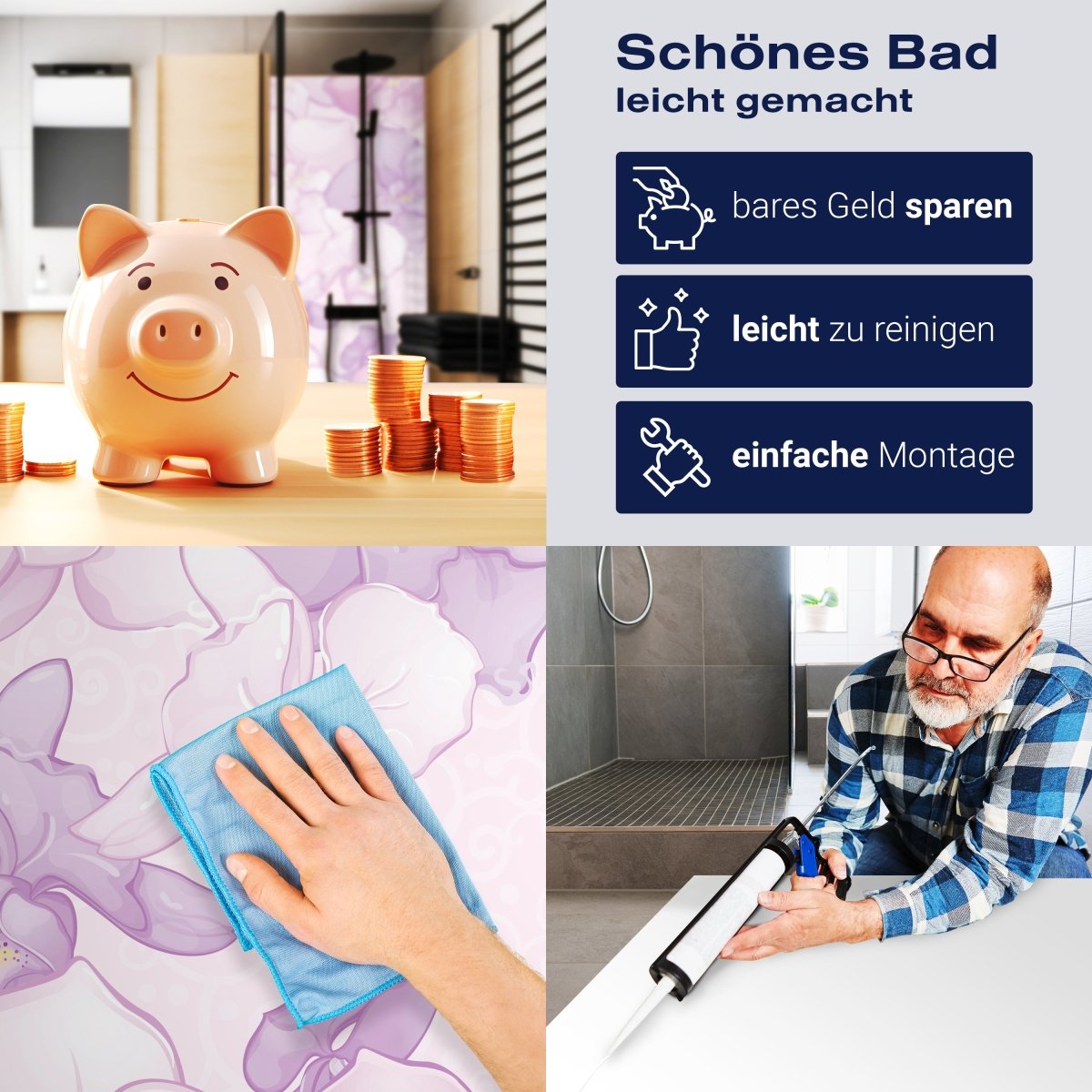 Duschwand Elegantes Blumenmotiv M0998 entdecken - Bild 7 Duschwand Elegantes Blumenmotiv M0998 entdecken - Bild 7