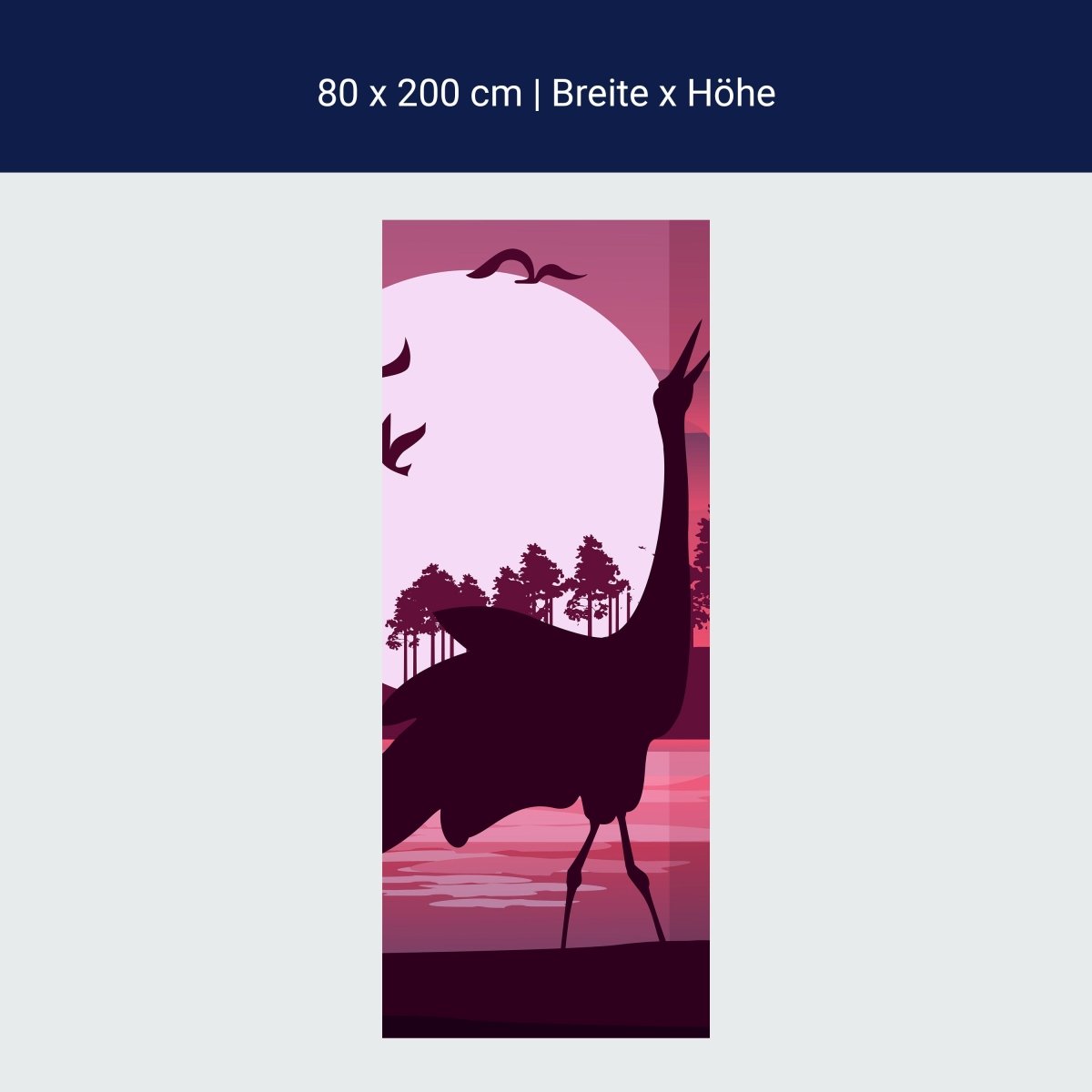 Duschwand Romantische Aussicht, Reihern M0999 Duschwand Romantische Aussicht, Reihern M0999