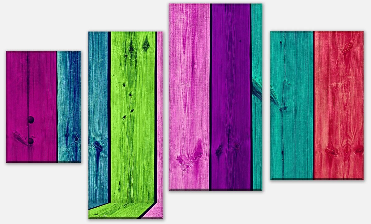 Leinwandbild Mehrteiler Mehrfarbiger hölzerner Raum M1000 Leinwandbild Mehrteiler Mehrfarbiger hölzerner Raum M1000