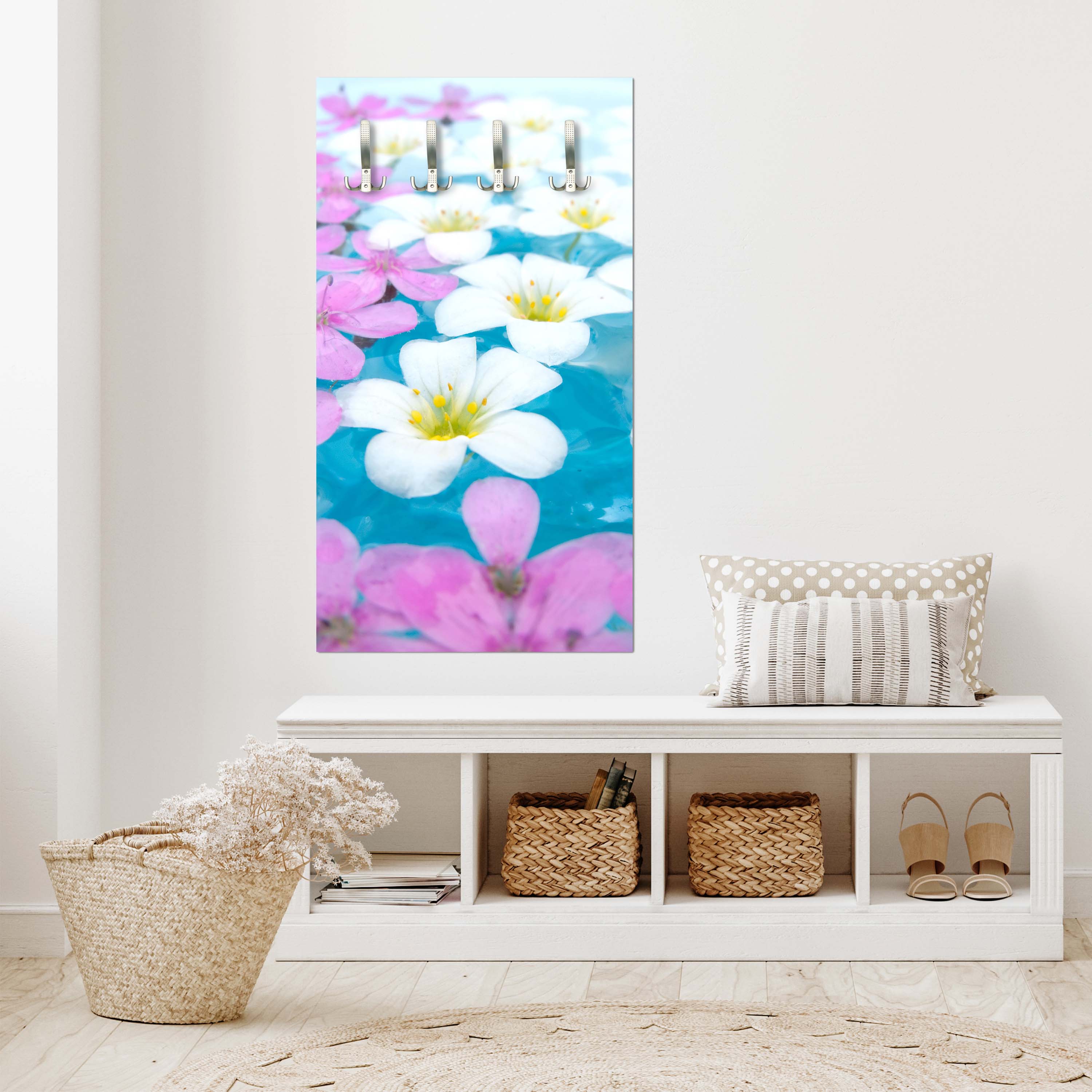 Garderobe Weiße und rosa Blumen M1001 entdecken - Bild 3 Garderobe Weiße und rosa Blumen M1001 entdecken - Bild 3