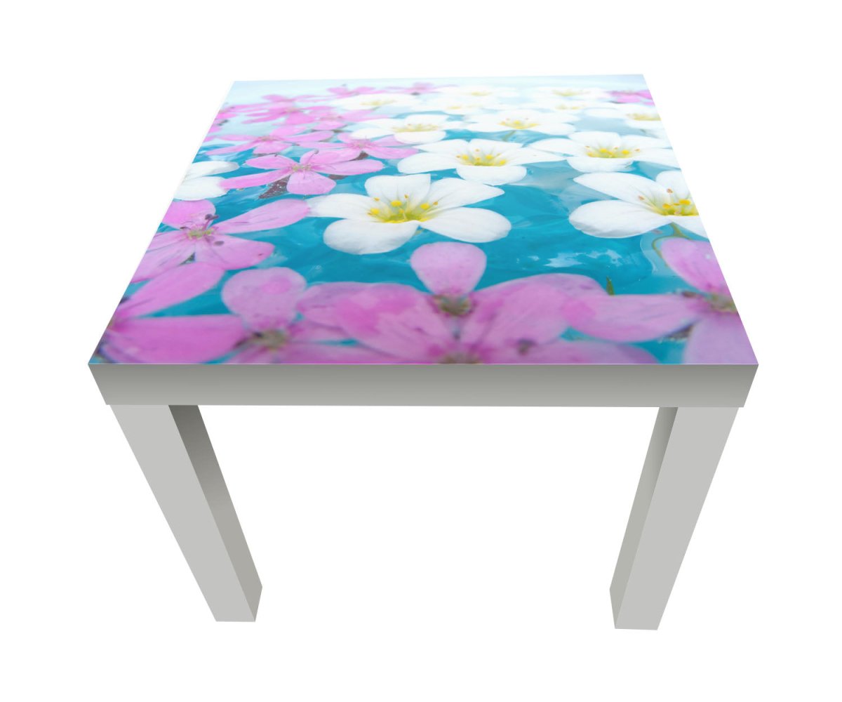 Beistelltisch Weiße und rosa Blumen M1001 entdecken - Bild 1 Beistelltisch Weiße und rosa Blumen M1001 entdecken - Bild 1