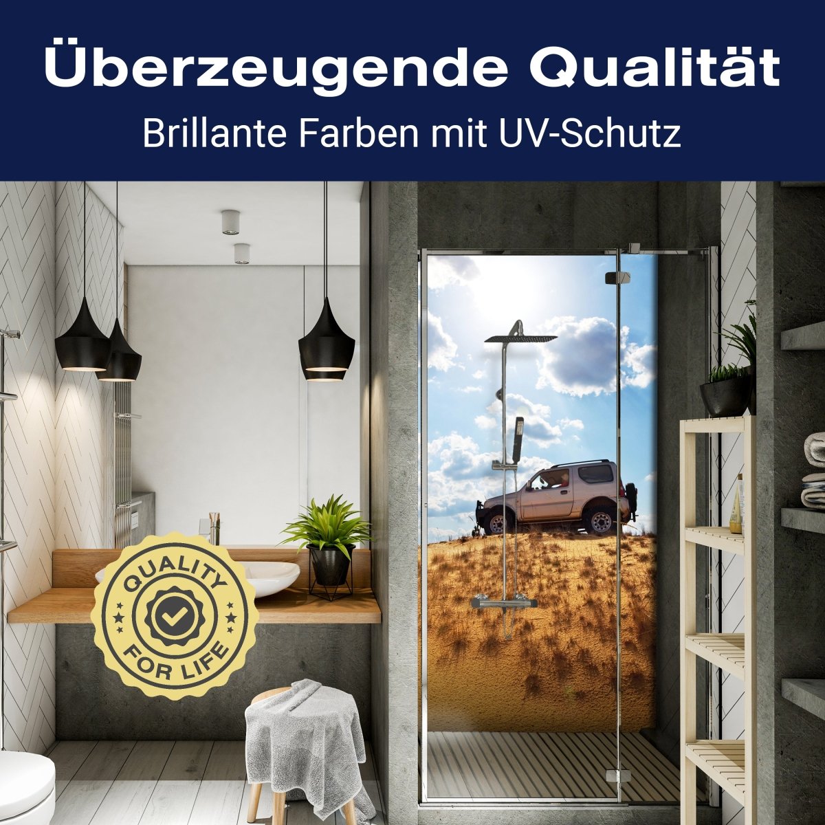 Duschwand Jeep Fahrt M1002 entdecken - Bild 2 Duschwand Jeep Fahrt M1002 entdecken - Bild 2