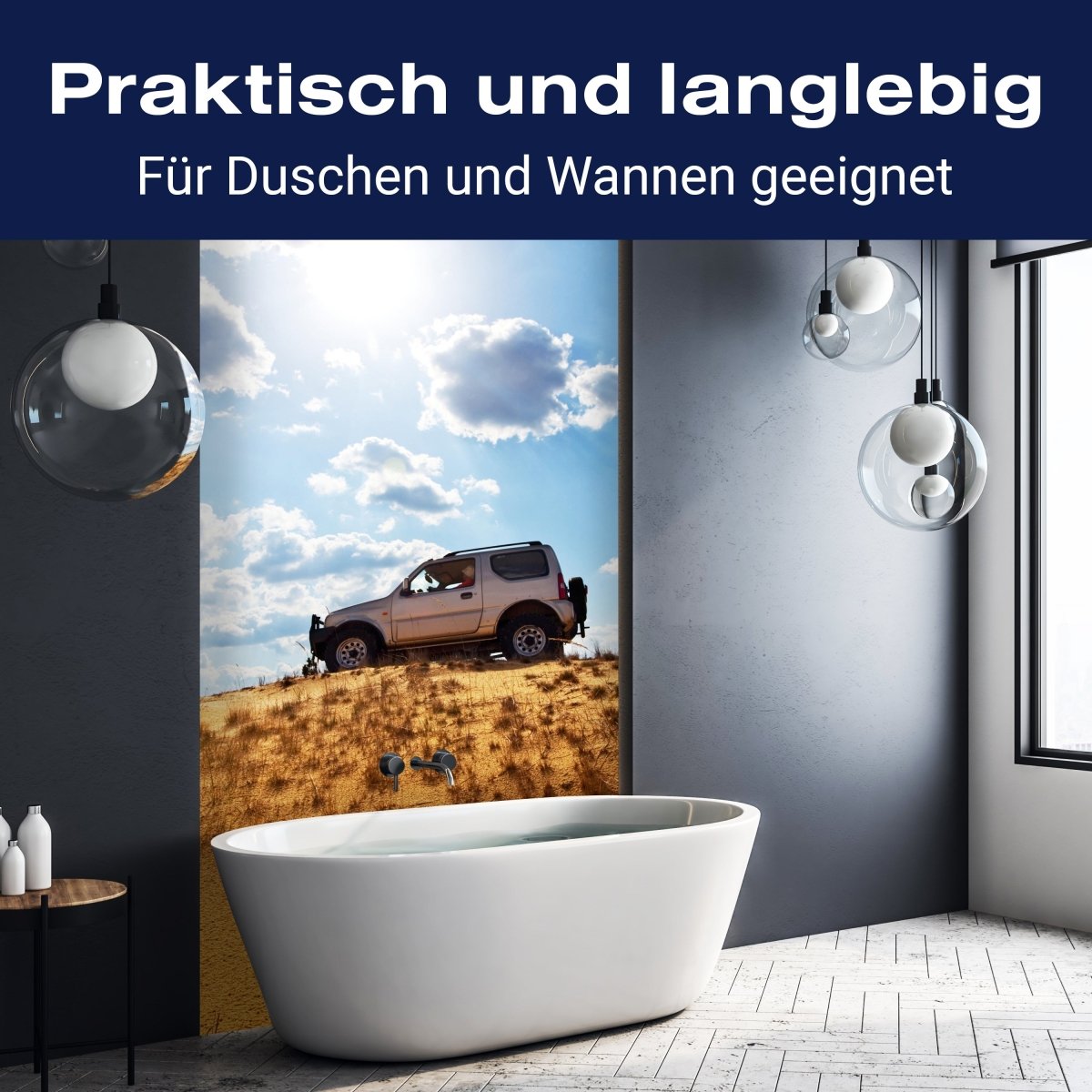 Duschwand Jeep Fahrt M1002 entdecken - Bild 3 Duschwand Jeep Fahrt M1002 entdecken - Bild 3