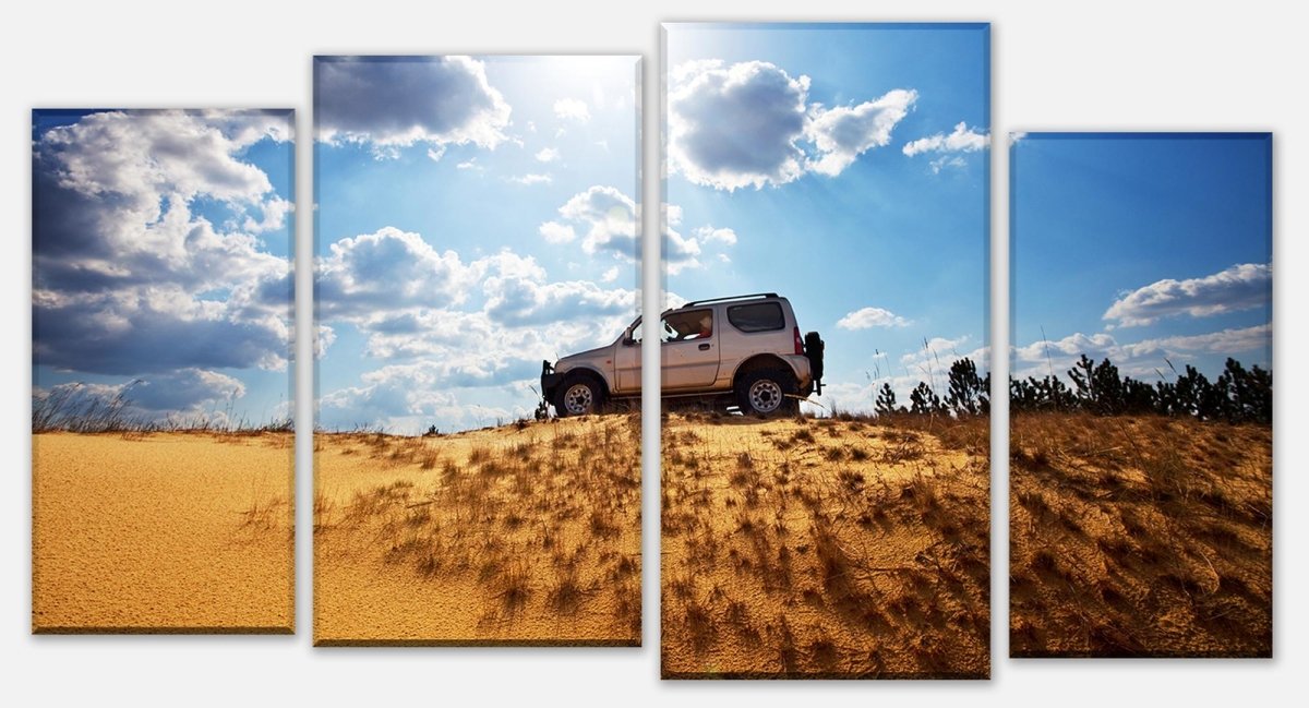 Leinwandbild Mehrteiler Jeep Fahrt M1002 Leinwandbild Mehrteiler Jeep Fahrt M1002