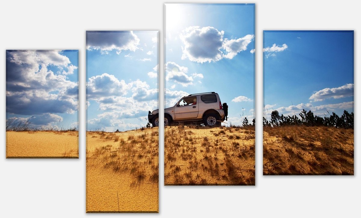 Leinwandbild Mehrteiler Jeep Fahrt M1002 Leinwandbild Mehrteiler Jeep Fahrt M1002