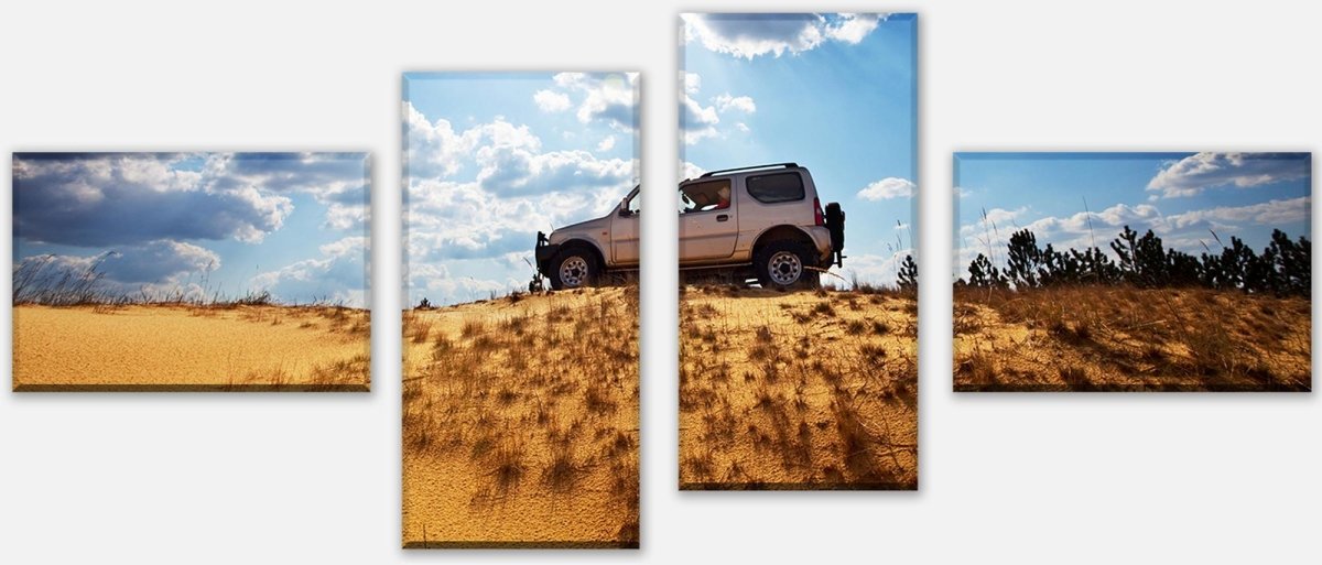 Leinwandbild Mehrteiler Jeep Fahrt M1002 Leinwandbild Mehrteiler Jeep Fahrt M1002