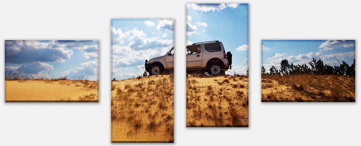 Leinwandbild Mehrteiler Jeep Fahrt M1002 Leinwandbild Mehrteiler Jeep Fahrt M1002