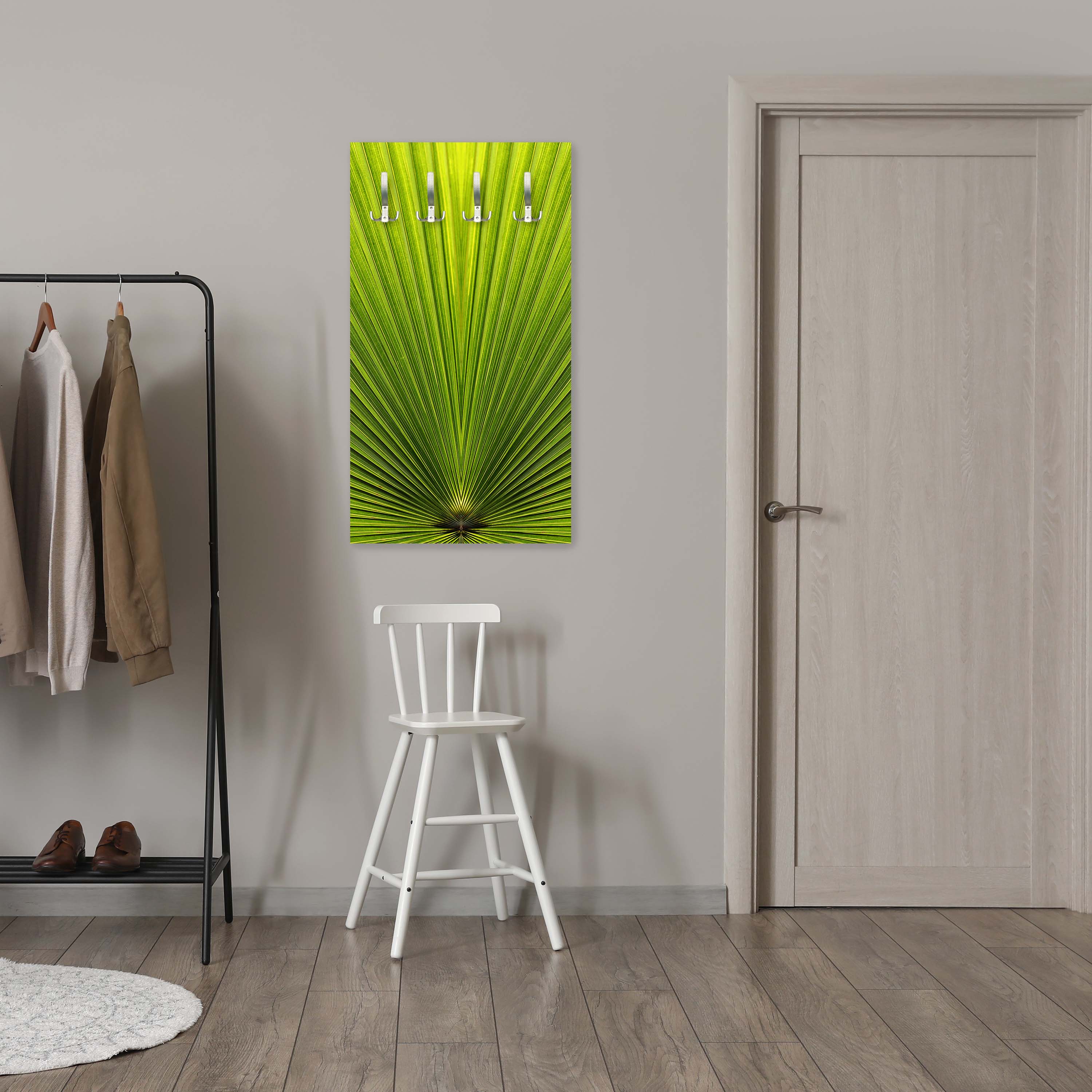 Garderobe Palmblatt Nahaufnahme M1003 entdecken - Bild 2 Garderobe Palmblatt Nahaufnahme M1003 entdecken - Bild 2