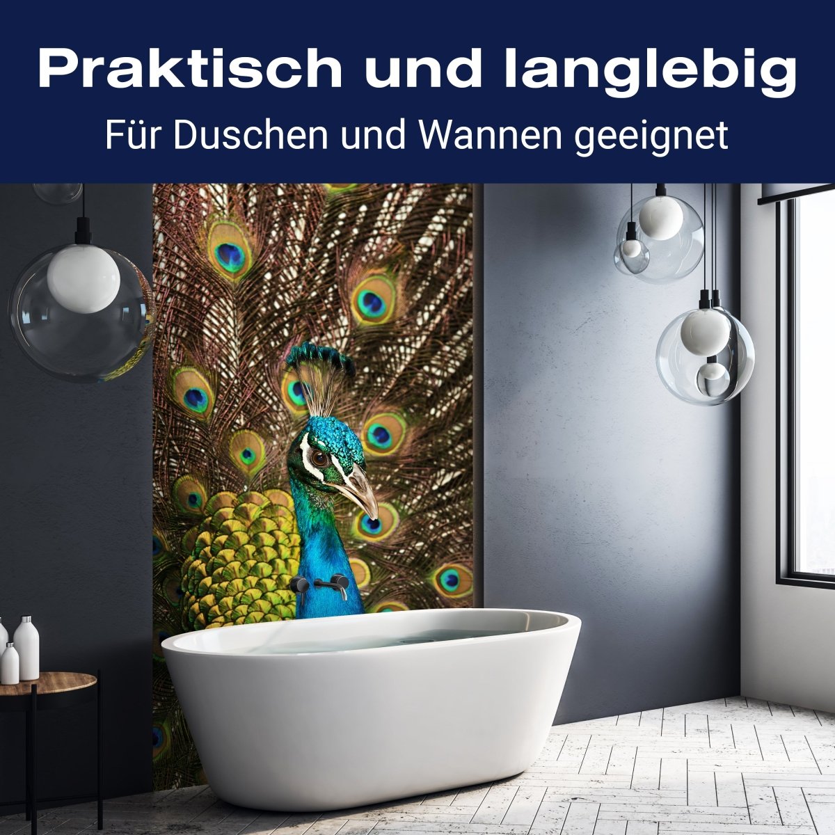 Duschwand schöner Pfau M1005 entdecken - Bild 3 Duschwand schöner Pfau M1005 entdecken - Bild 3