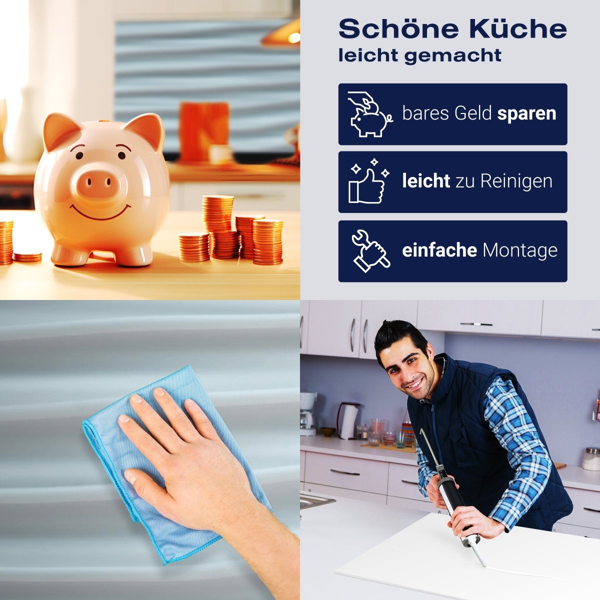 Küchenrückwand Abstrakte weiße Holztextur M1006 entdecken - Bild 7 Küchenrückwand Abstrakte weiße Holztextur M1006 entdecken - Bild 7