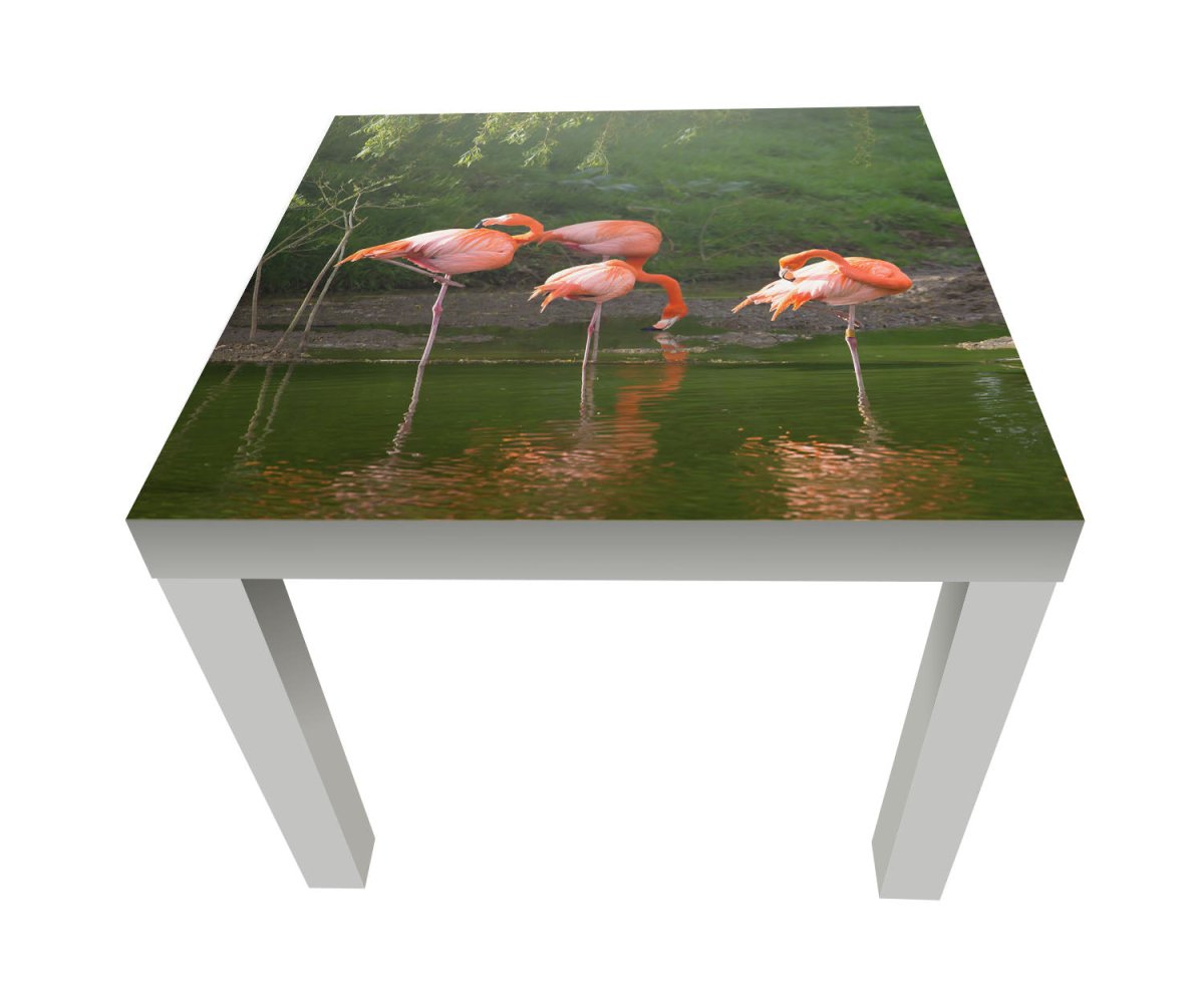 Beistelltisch Flamingos in einem Pool M1009 entdecken - Bild 1 Beistelltisch Flamingos in einem Pool M1009 entdecken - Bild 1