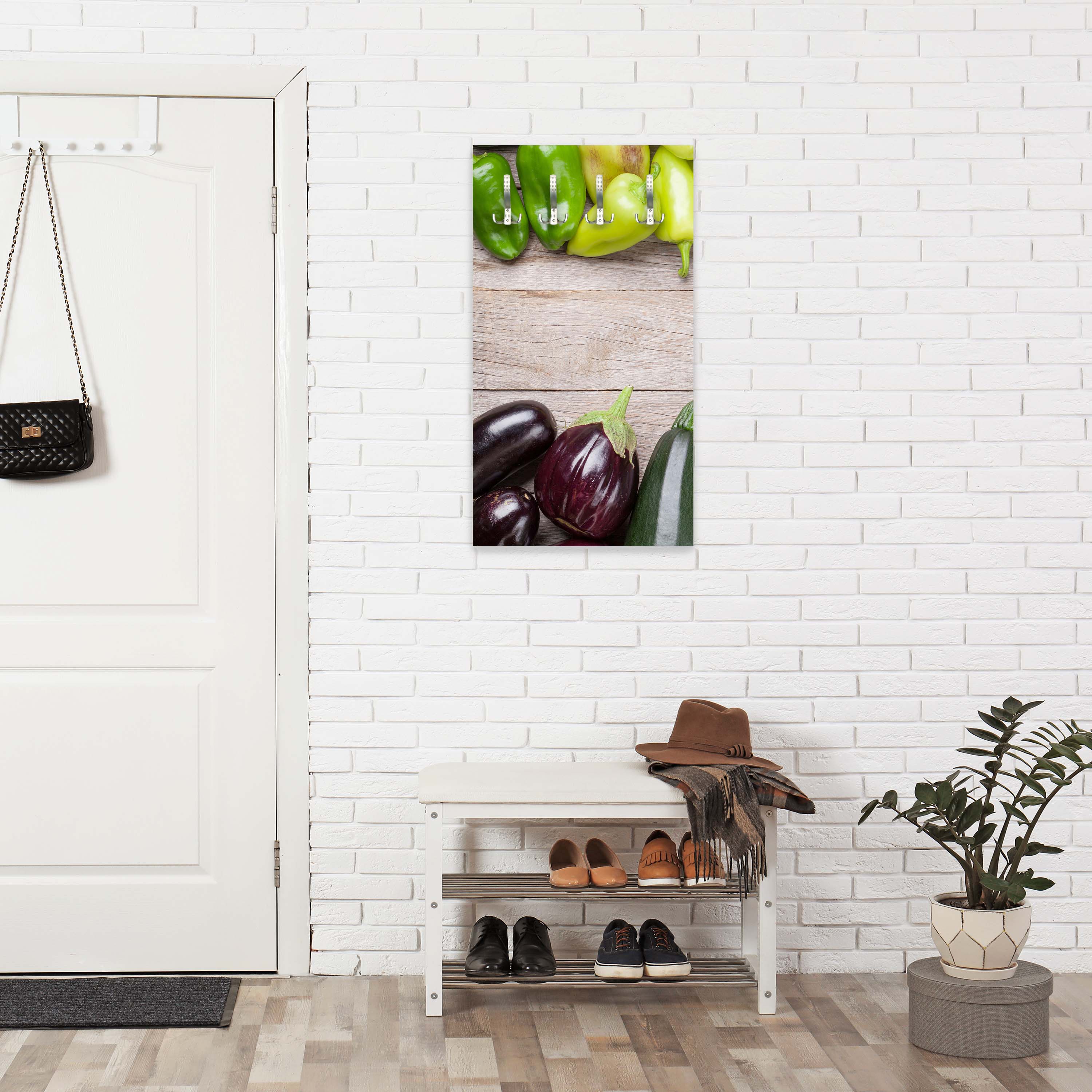 Garderobe Frischgemüse auf einem Holztisch M1012 entdecken - Bild 6 Garderobe Frischgemüse auf einem Holztisch M1012 entdecken - Bild 6