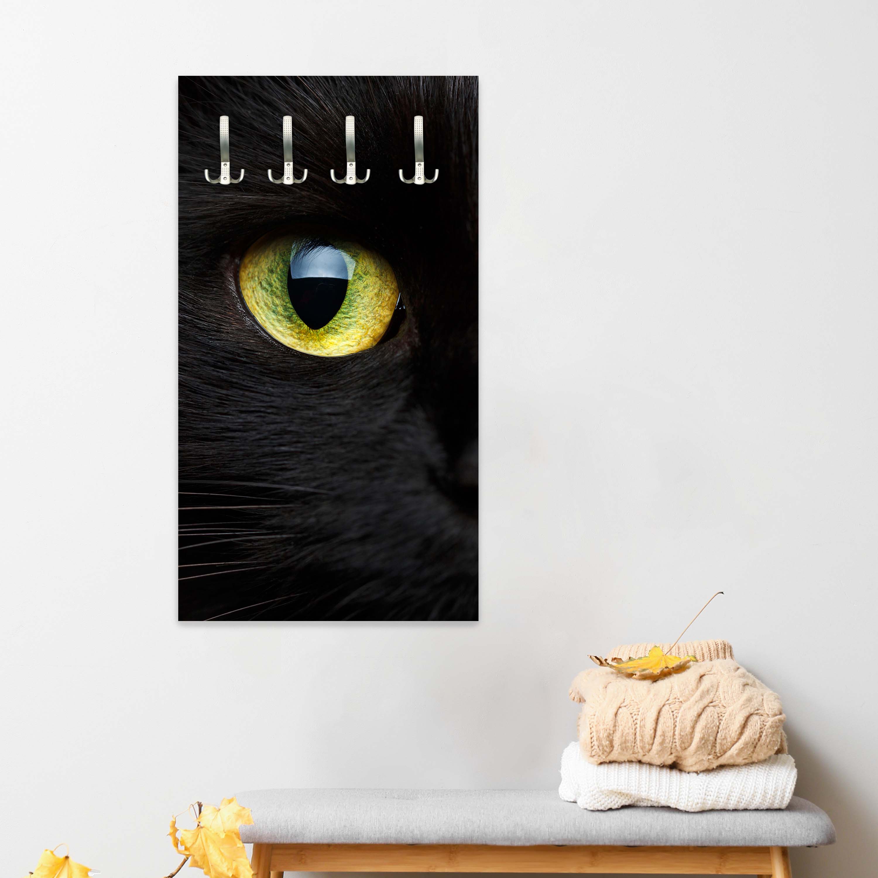 Garderobe Nahaufnahme der schwarzen Katze M1013 entdecken - Bild 6 Garderobe Nahaufnahme der schwarzen Katze M1013 entdecken - Bild 6