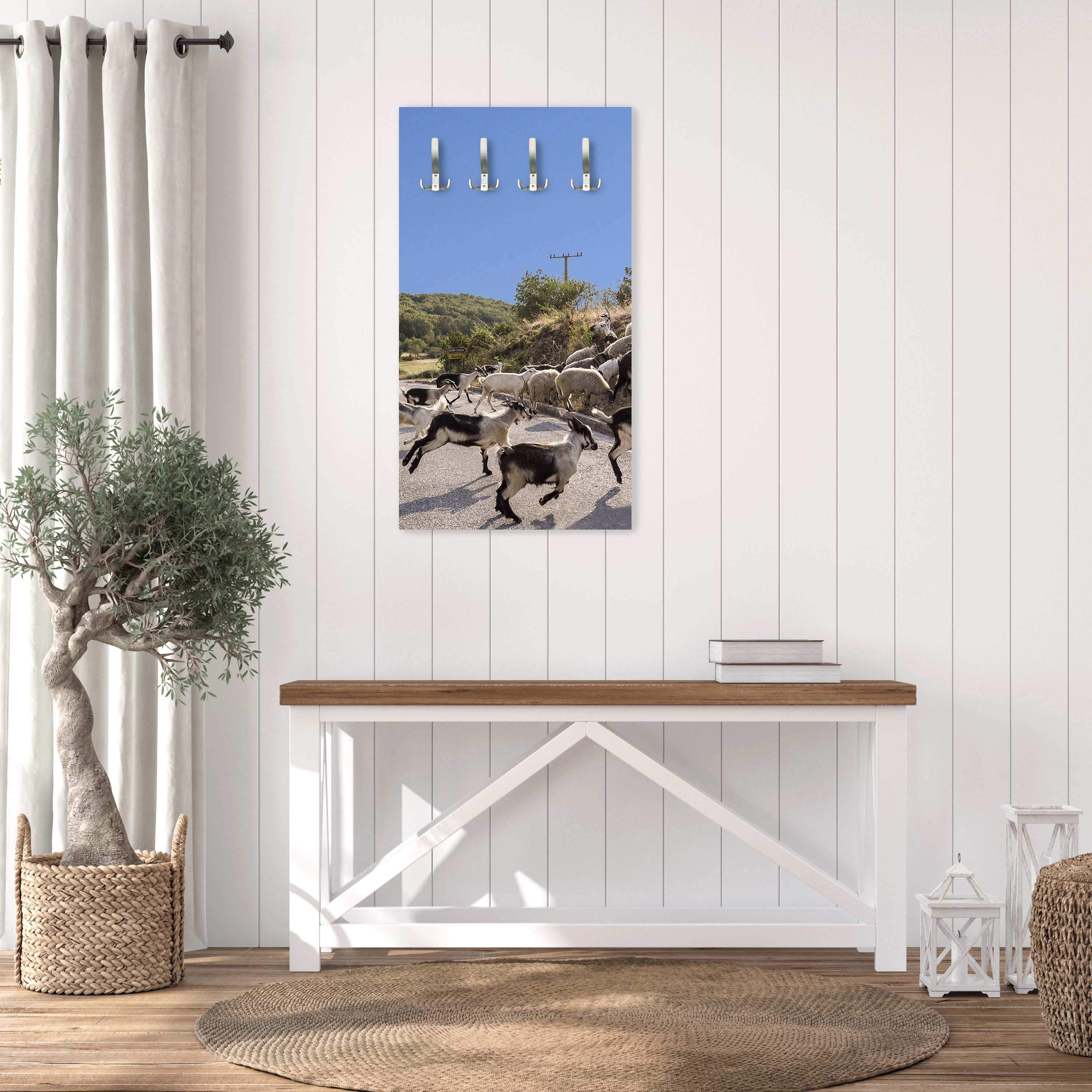 Garderobe Schafe und Ziegen überqueren die Straße M1014 entdecken - Bild 3 Garderobe Schafe und Ziegen überqueren die Straße M1014 entdecken - Bild 3