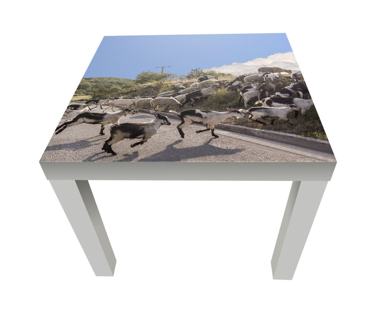 Beistelltisch Schafe und Ziegen überqueren die Straße M1014 entdecken - Bild 1 Beistelltisch Schafe und Ziegen überqueren die Straße M1014 entdecken - Bild 1