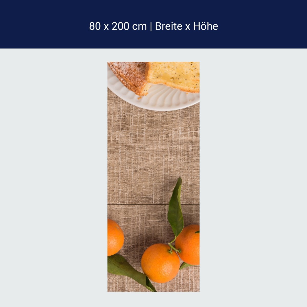 Duschwand Frische Clementinen und Kuchen M1018 Duschwand Frische Clementinen und Kuchen M1018