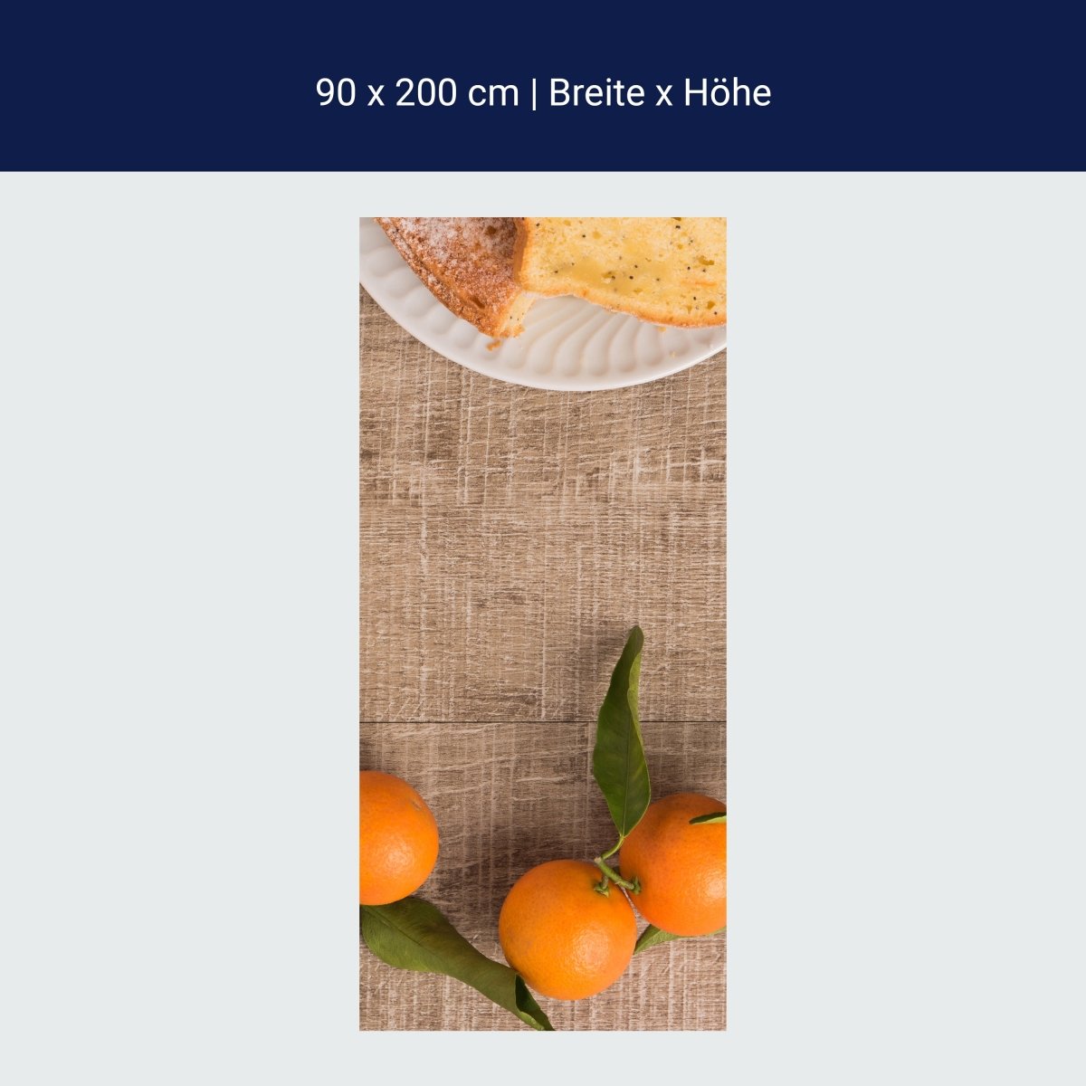 Duschwand Frische Clementinen und Kuchen M1018 Duschwand Frische Clementinen und Kuchen M1018