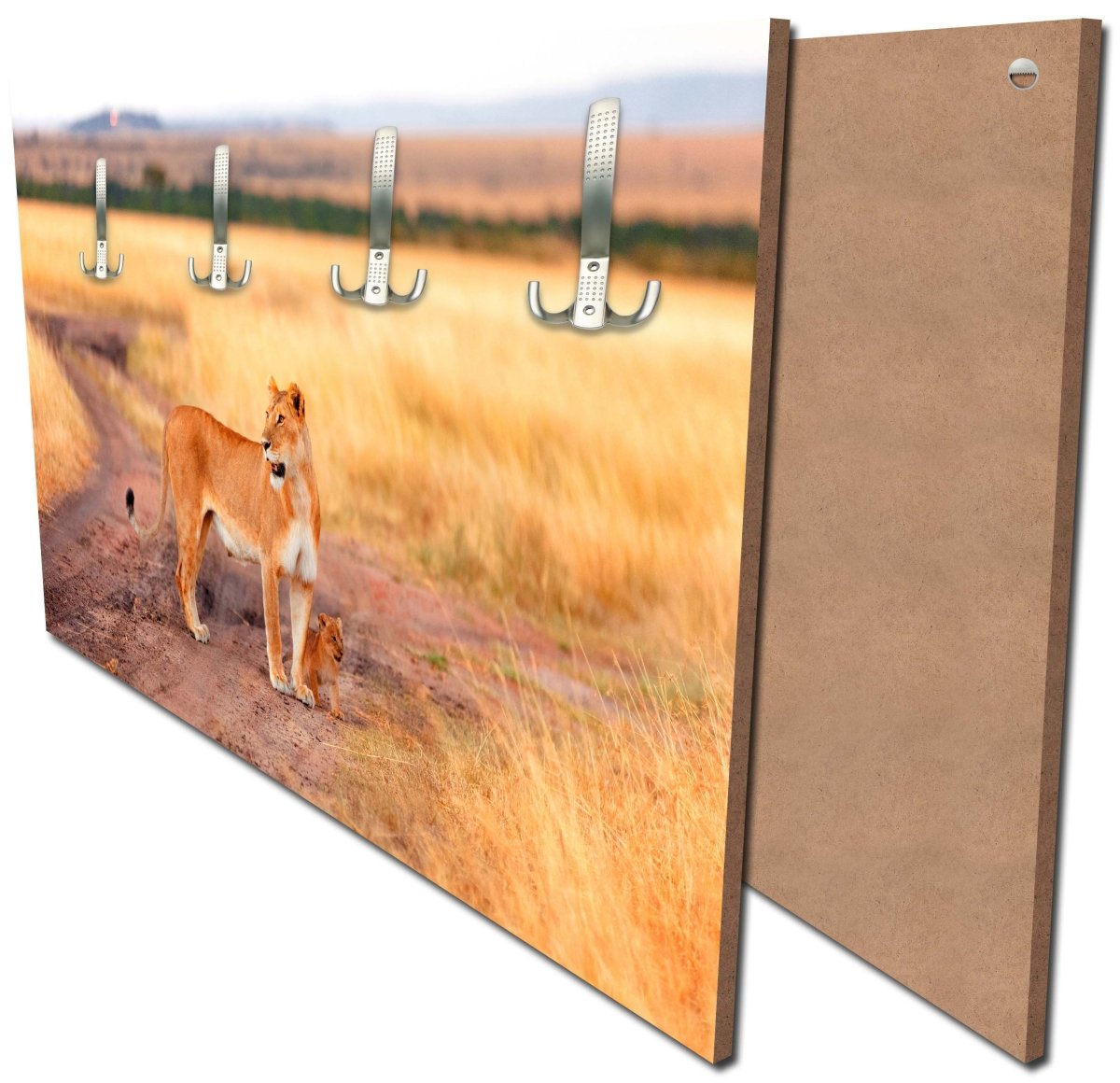 Garderobe Löwe mit einem Jungen, Kenia M1020 Garderobe Löwe mit einem Jungen, Kenia M1020