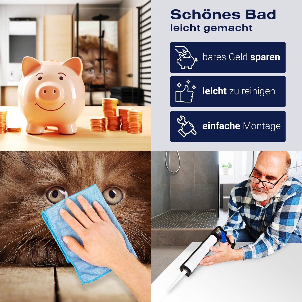 Duschwand Braunes britisches langhaariges Kätzchen M1023 entdecken - Bild 7 Duschwand Braunes britisches langhaariges Kätzchen M1023 entdecken - Bild 7