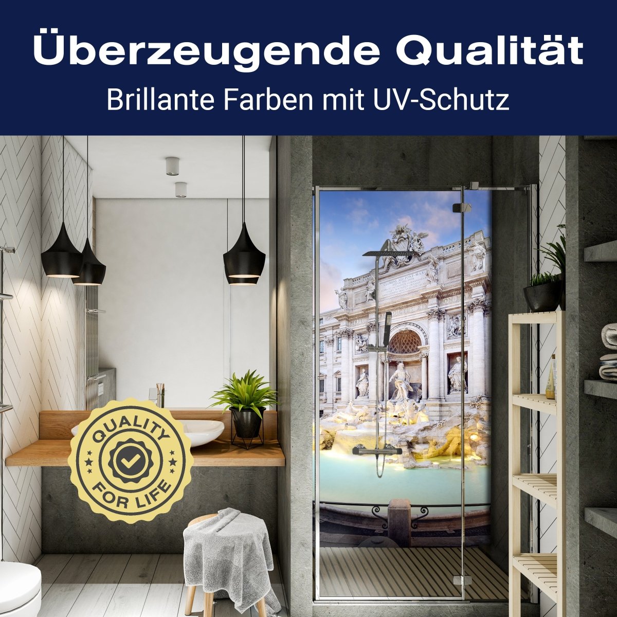 Duschwand Trevi-Brunnen, Rom M1024 entdecken - Bild 2 Duschwand Trevi-Brunnen, Rom M1024 entdecken - Bild 2