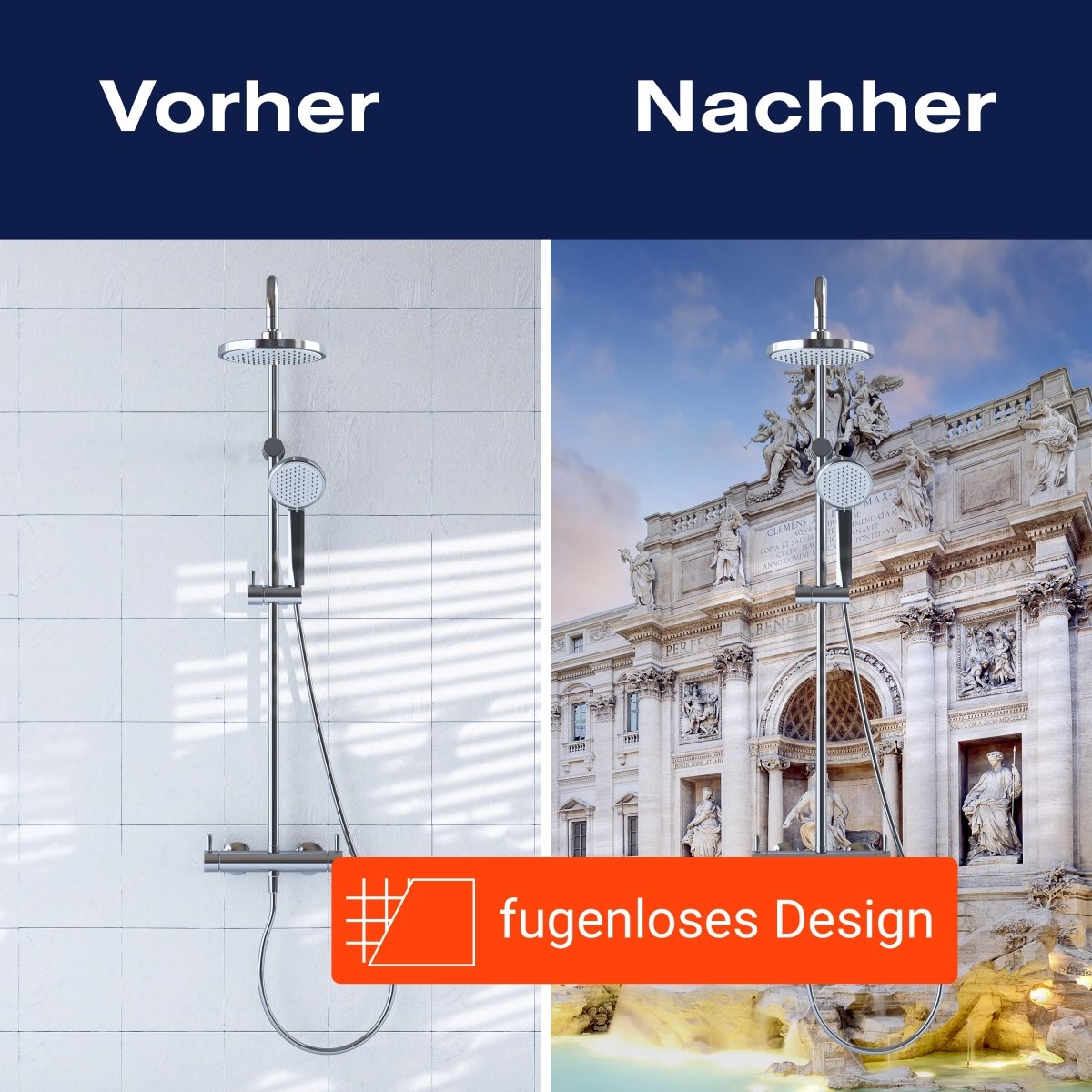 Duschwand Trevi-Brunnen, Rom M1024 entdecken - Bild 9 Duschwand Trevi-Brunnen, Rom M1024 entdecken - Bild 9