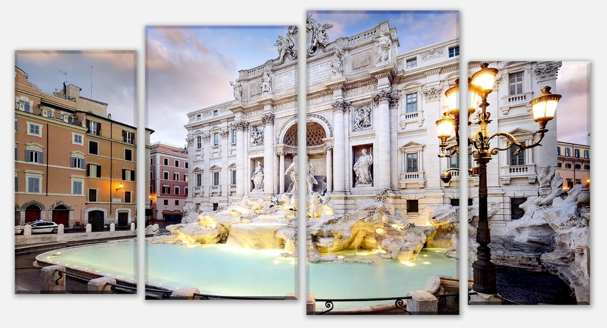 Leinwandbild Mehrteiler Trevi-Brunnen, Rom M1024 Leinwandbild Mehrteiler Trevi-Brunnen, Rom M1024