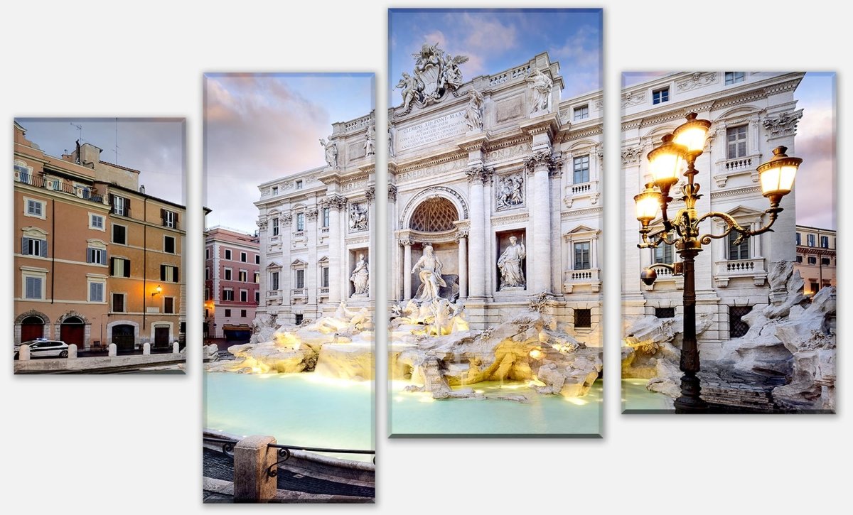 Leinwandbild Mehrteiler Trevi-Brunnen, Rom M1024 Leinwandbild Mehrteiler Trevi-Brunnen, Rom M1024