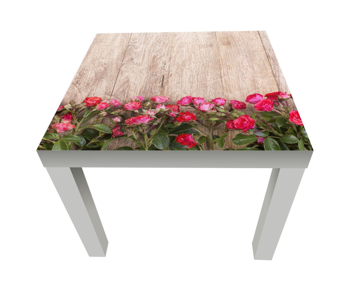Beistelltisch Rote Rosen auf Holzbrett M1025 entdecken - Bild 1 Beistelltisch Rote Rosen auf Holzbrett M1025 entdecken - Bild 1