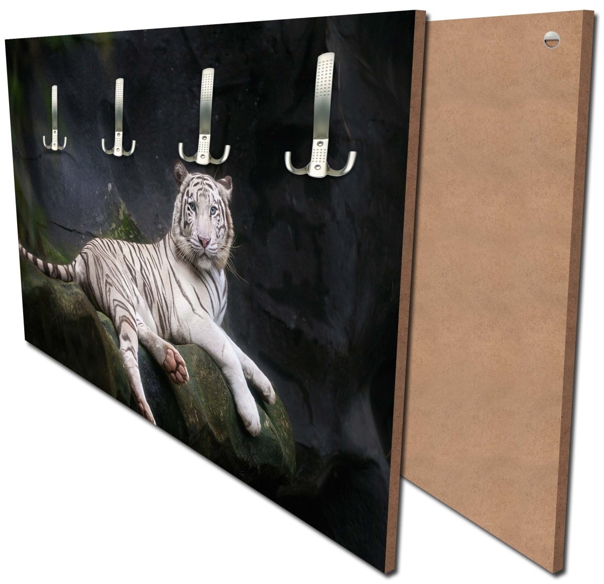 Garderobe Weißer Tiger sitzt in der Höhle M1027 Garderobe Weißer Tiger sitzt in der Höhle M1027