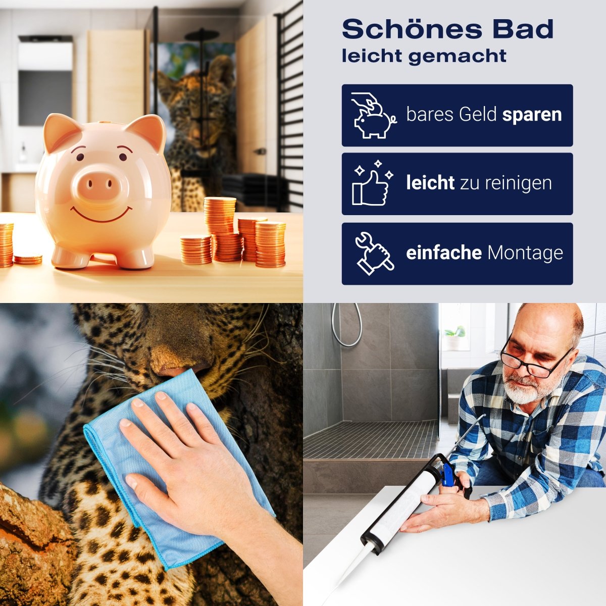 Duschwand Leopard in Südafrika M1032 entdecken - Bild 7 Duschwand Leopard in Südafrika M1032 entdecken - Bild 7