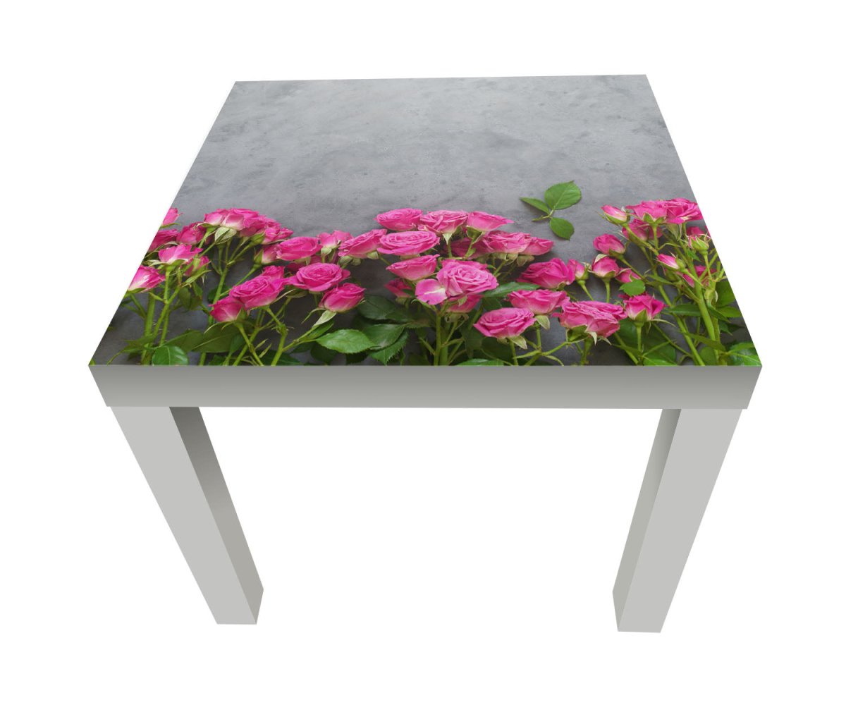 Beistelltisch Rosa Rosen auf dunkelgrauem Hintergrund M1033 entdecken - Bild 1 Beistelltisch Rosa Rosen auf dunkelgrauem Hintergrund M1033 entdecken - Bild 1