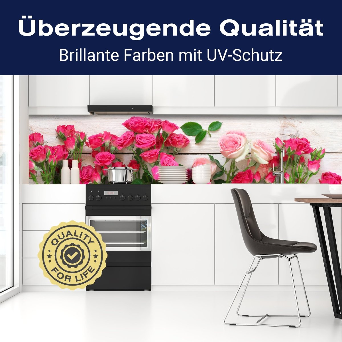 Küchenrückwand Rosa und karminrote Rosen M1034 entdecken - Bild 2 Küchenrückwand Rosa und karminrote Rosen M1034 entdecken - Bild 2