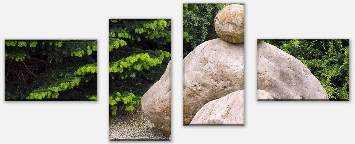 Leinwandbild Mehrteiler Japanischer Zen-Steingarten M1036 Leinwandbild Mehrteiler Japanischer Zen-Steingarten M1036