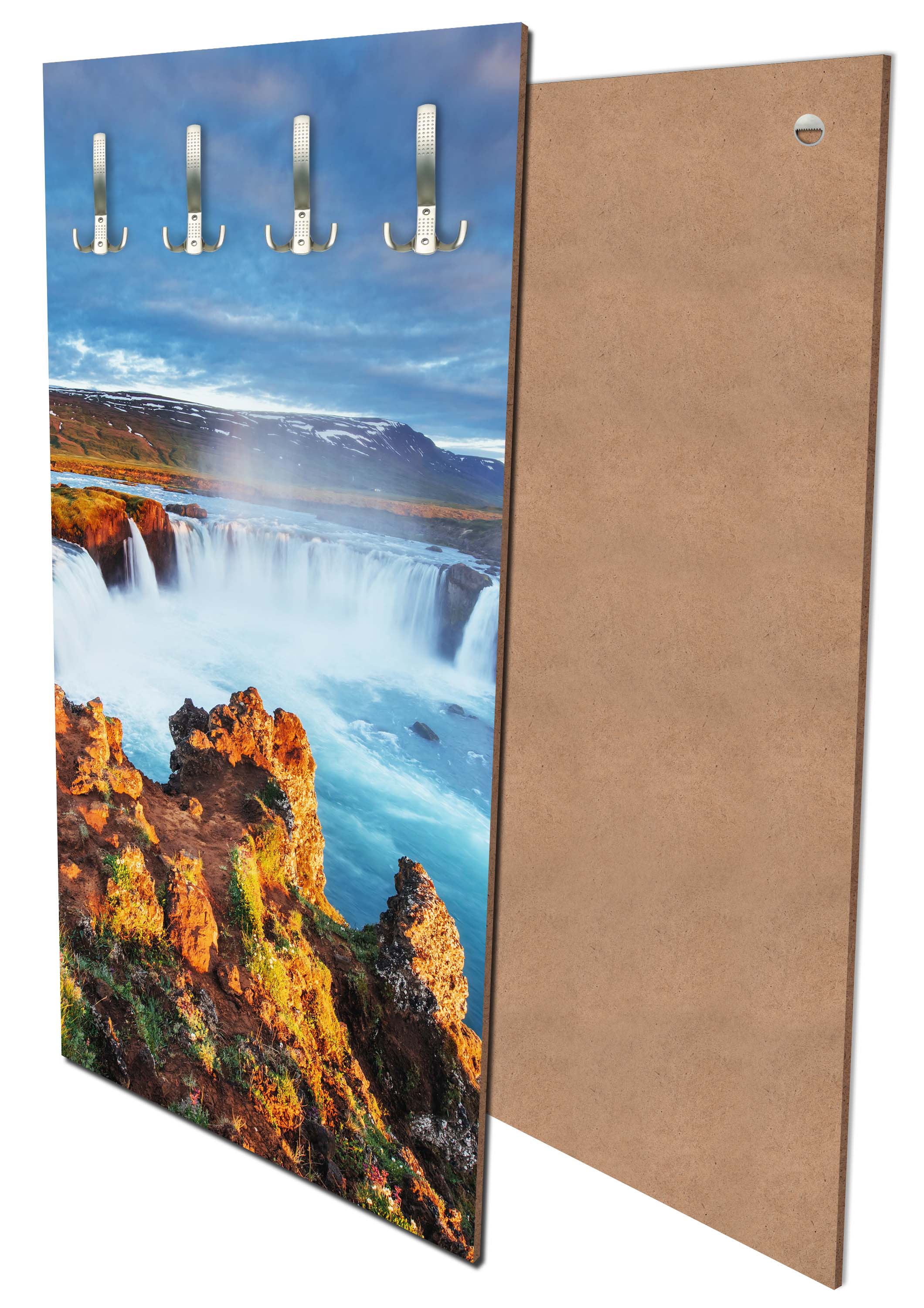 Garderobe Godafoss-Wasserfall bei Sonnenuntergang, Island M1040 entdecken - Bild 1 Garderobe Godafoss-Wasserfall bei Sonnenuntergang, Island M1040 entdecken - Bild 1