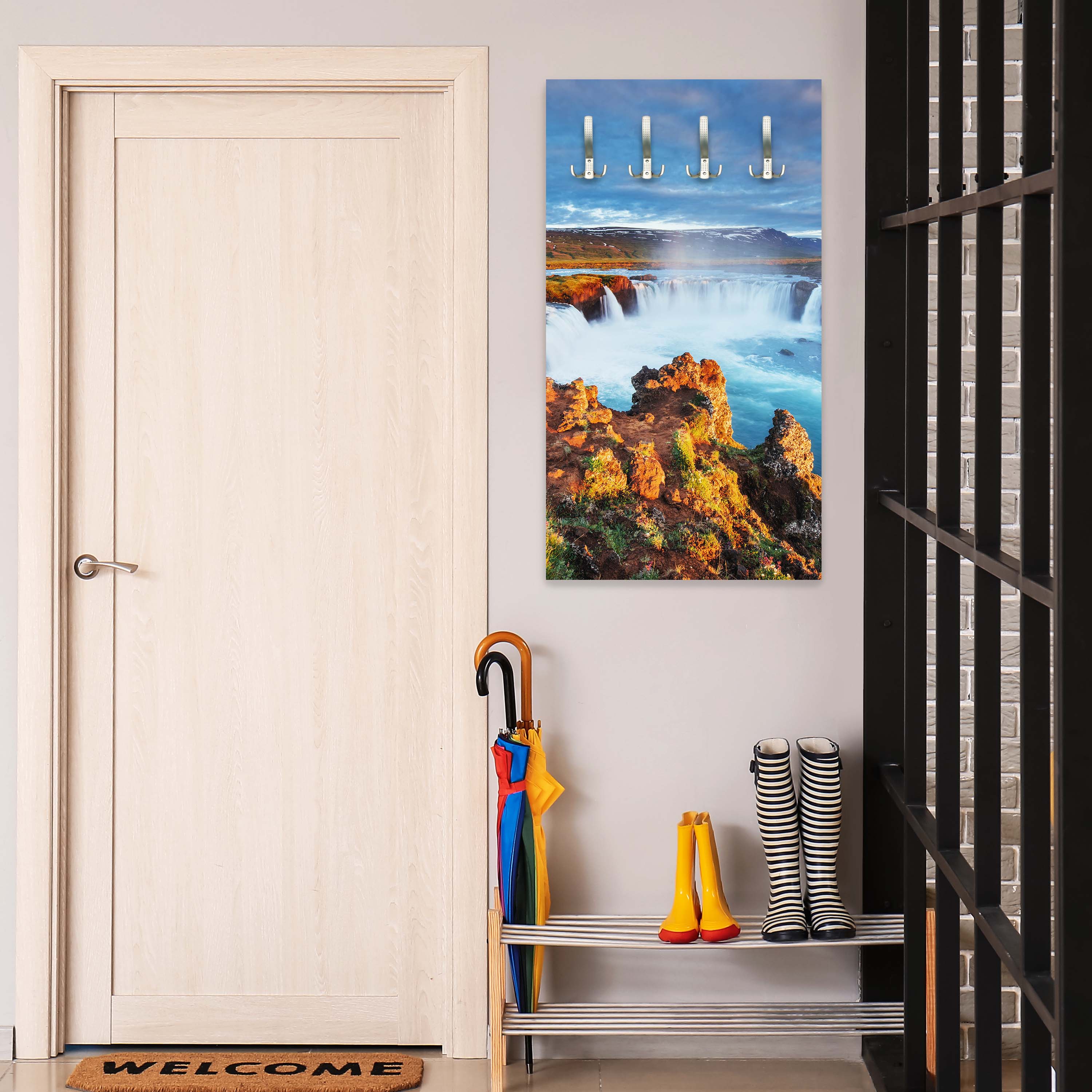 Garderobe Godafoss-Wasserfall bei Sonnenuntergang, Island M1040 entdecken - Bild 2 Garderobe Godafoss-Wasserfall bei Sonnenuntergang, Island M1040 entdecken - Bild 2