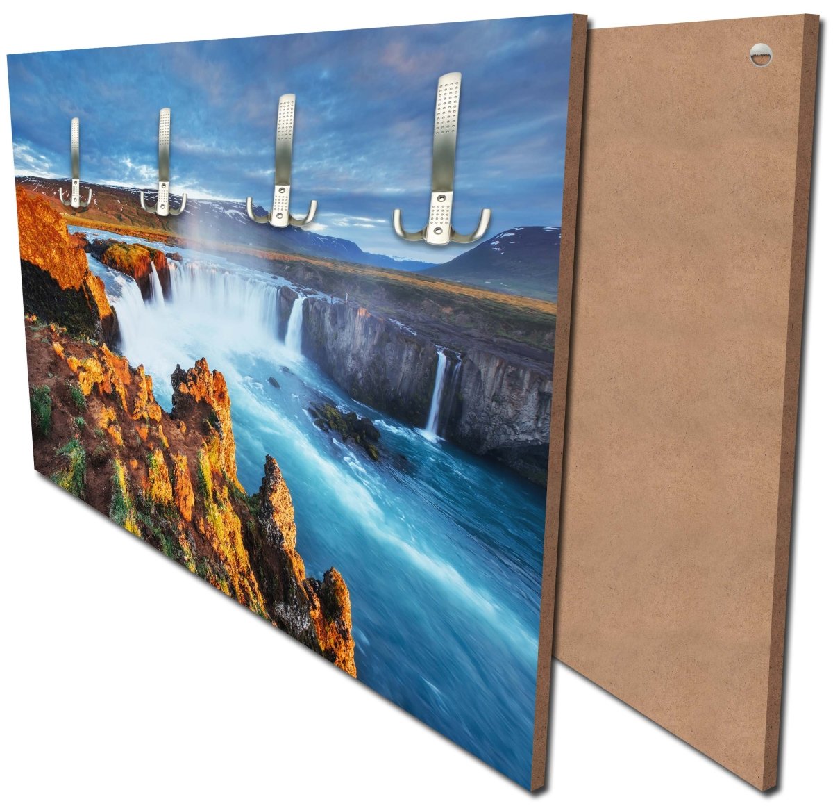 Garderobe Godafoss-Wasserfall bei Sonnenuntergang, Island M1040 Garderobe Godafoss-Wasserfall bei Sonnenuntergang, Island M1040