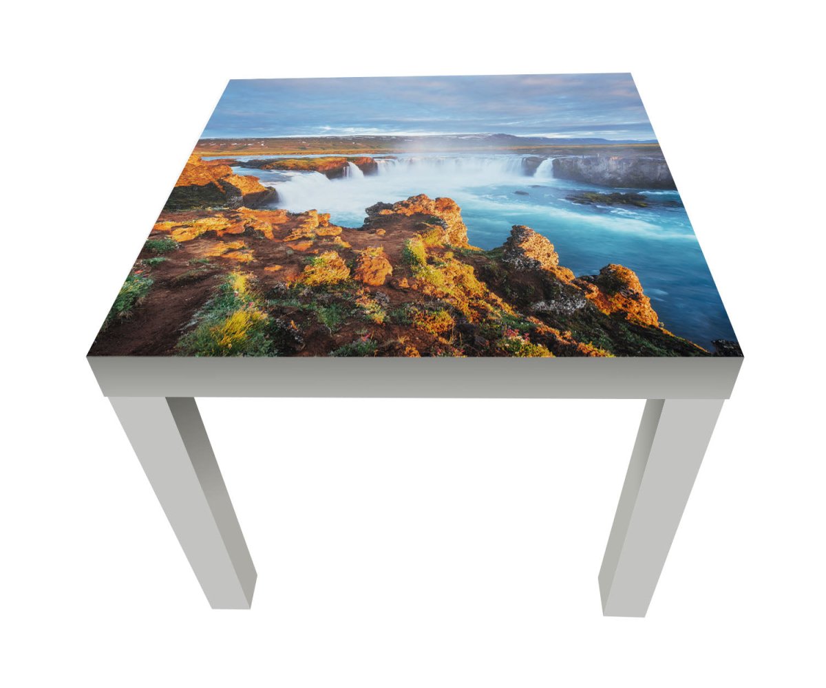 Beistelltisch Godafoss-Wasserfall bei Sonnenuntergang, Island M1040 entdecken - Bild 1 Beistelltisch Godafoss-Wasserfall bei Sonnenuntergang, Island M1040 entdecken - Bild 1