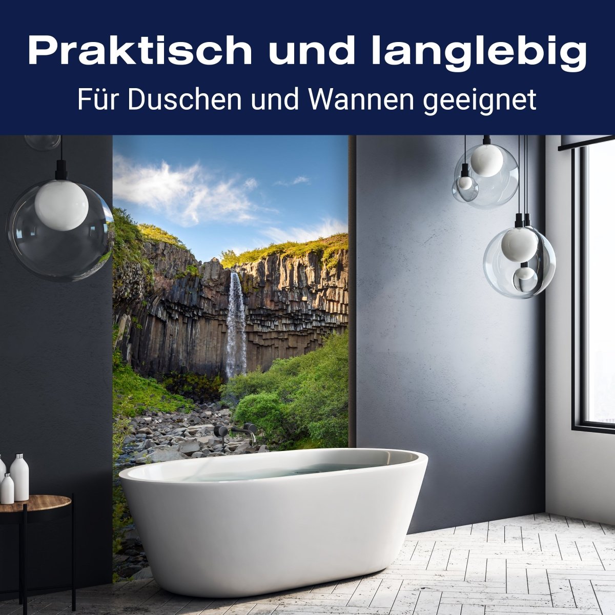 Duschwand Basaltsäulenwasserfall Island M1041 entdecken - Bild 3 Duschwand Basaltsäulenwasserfall Island M1041 entdecken - Bild 3