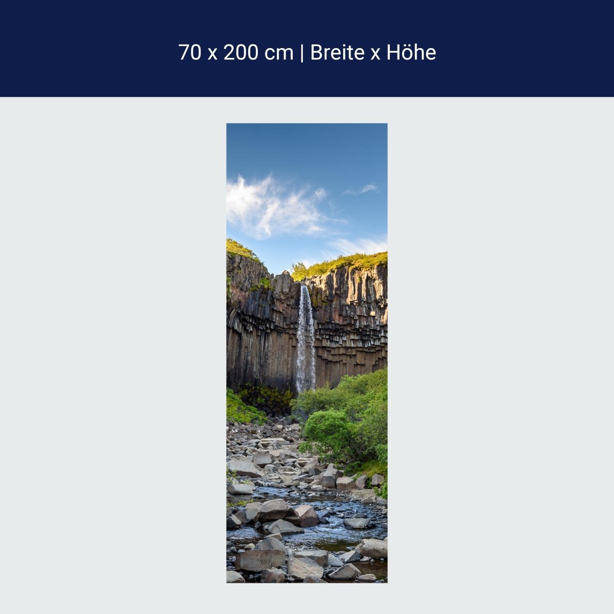Duschwand Basaltsäulenwasserfall Island M1041 Duschwand Basaltsäulenwasserfall Island M1041