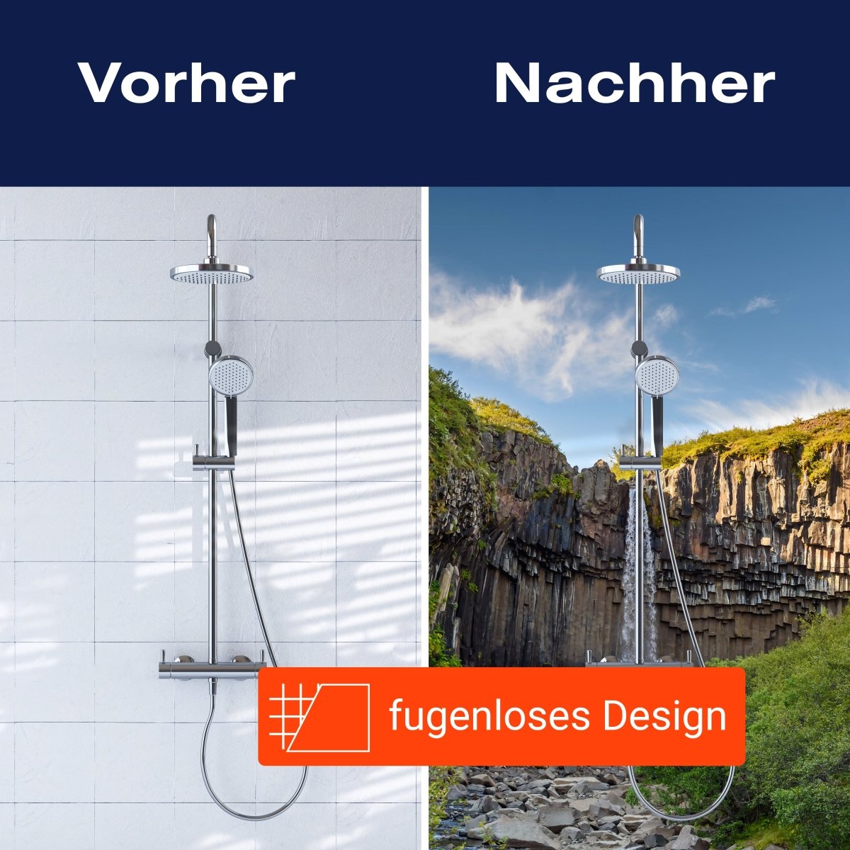 Duschwand Basaltsäulenwasserfall Island M1041 entdecken - Bild 9 Duschwand Basaltsäulenwasserfall Island M1041 entdecken - Bild 9