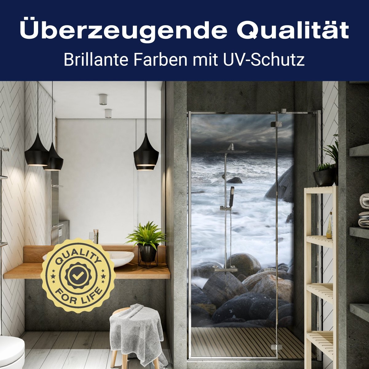 Duschwand Stürmisches Wetter in Alnes M1042 entdecken - Bild 2 Duschwand Stürmisches Wetter in Alnes M1042 entdecken - Bild 2