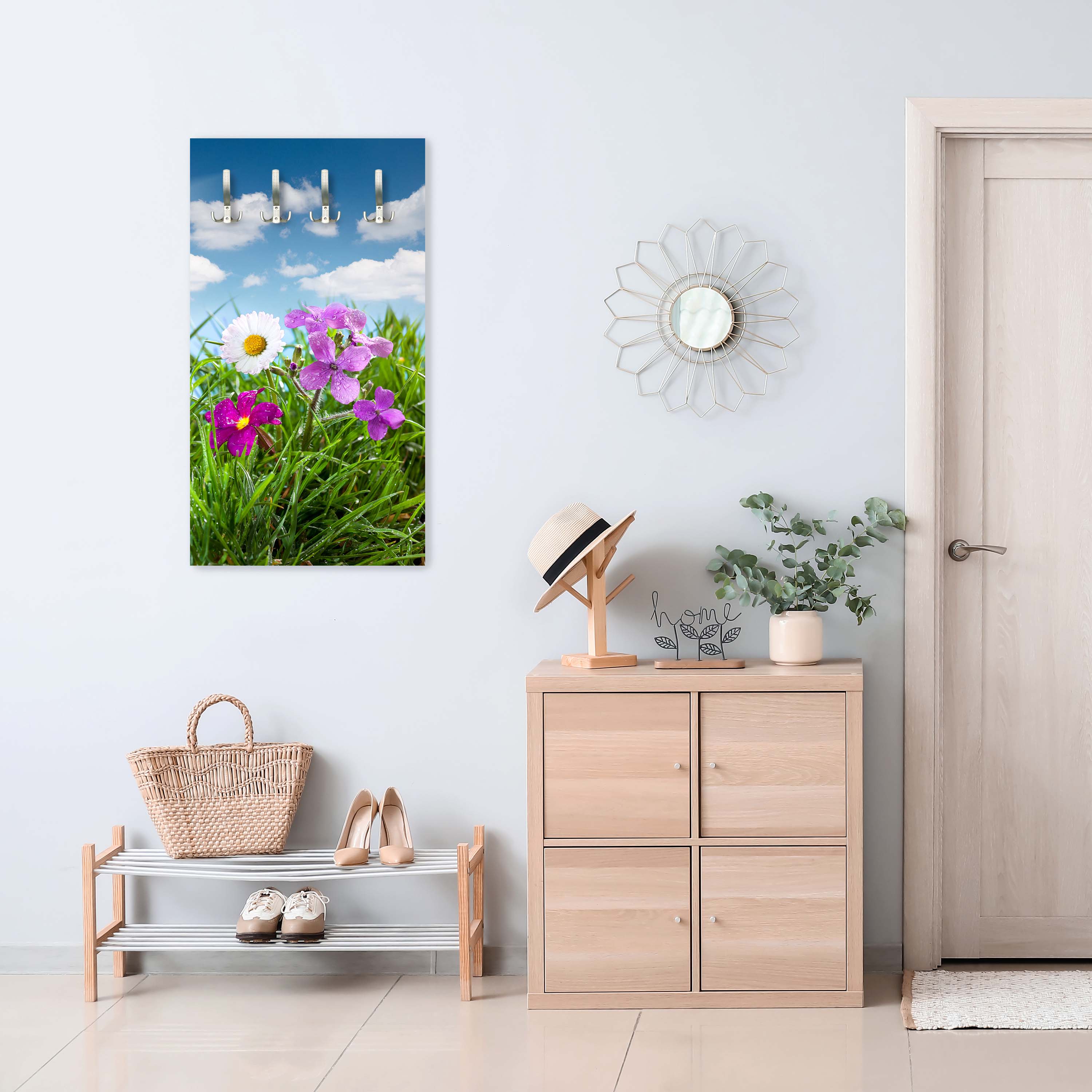 Garderobe Blühende Wiese unter blauem Himmel M1044 entdecken - Bild 2 Garderobe Blühende Wiese unter blauem Himmel M1044 entdecken - Bild 2