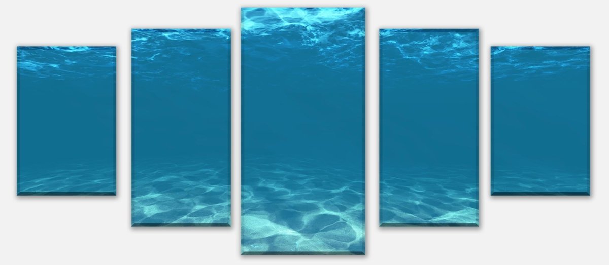 Leinwandbild Mehrteiler Hellblau unter Wasser M1053 entdecken - Bild 1 Leinwandbild Mehrteiler Hellblau unter Wasser M1053 entdecken - Bild 1