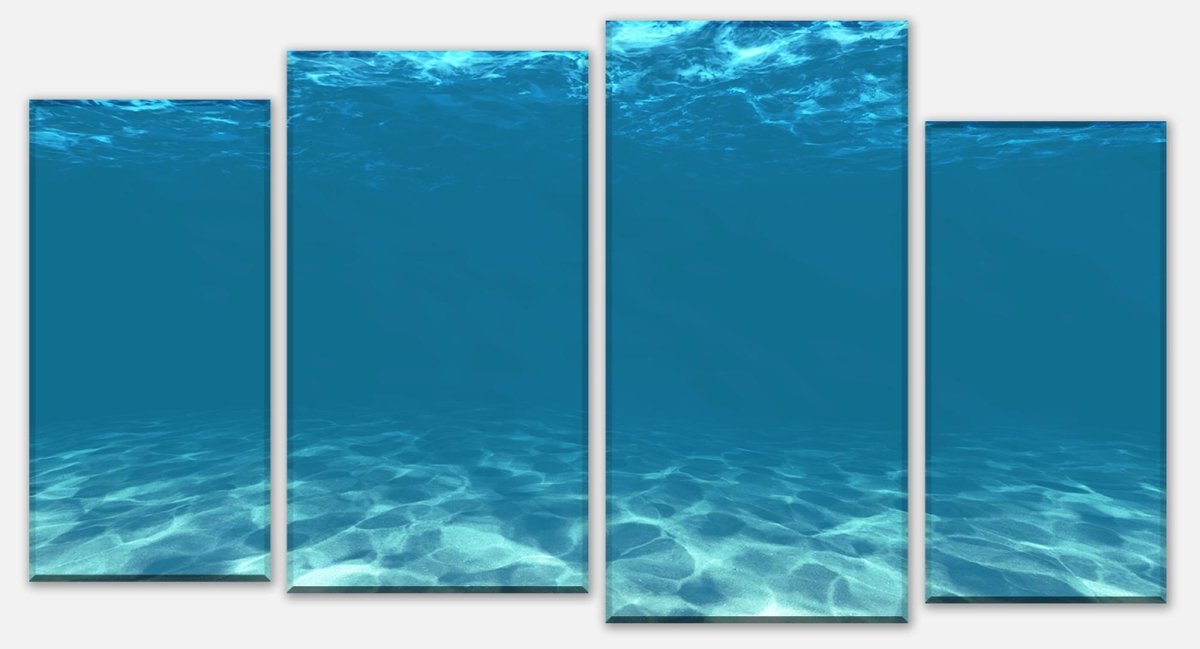 Leinwandbild Mehrteiler Hellblau unter Wasser M1053 Leinwandbild Mehrteiler Hellblau unter Wasser M1053