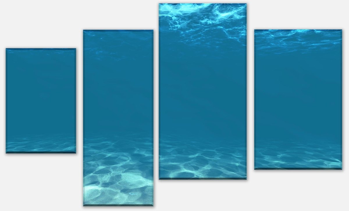 Leinwandbild Mehrteiler Hellblau unter Wasser M1053 Leinwandbild Mehrteiler Hellblau unter Wasser M1053