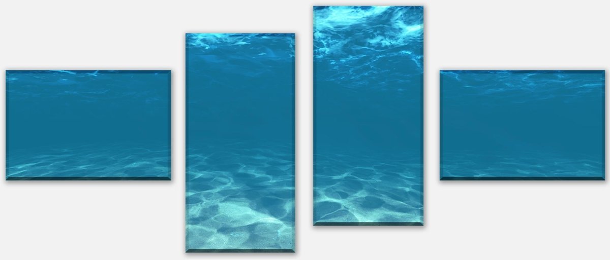 Leinwandbild Mehrteiler Hellblau unter Wasser M1053 Leinwandbild Mehrteiler Hellblau unter Wasser M1053