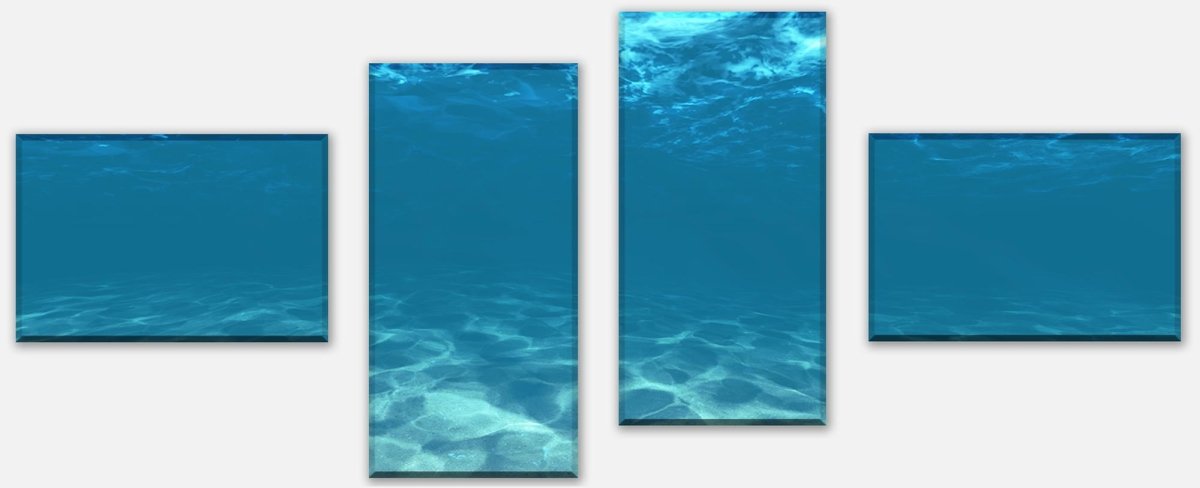 Leinwandbild Mehrteiler Hellblau unter Wasser M1053 Leinwandbild Mehrteiler Hellblau unter Wasser M1053