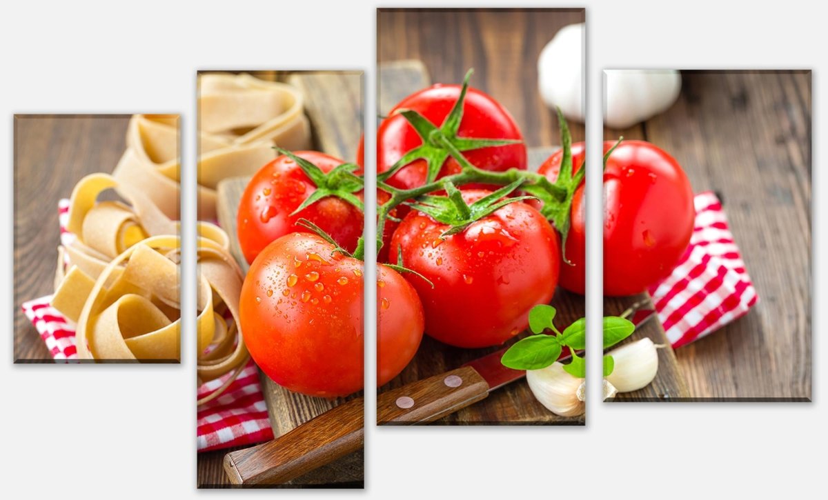 Leinwandbild Mehrteiler Tomaten und Nudeln M1064 Leinwandbild Mehrteiler Tomaten und Nudeln M1064
